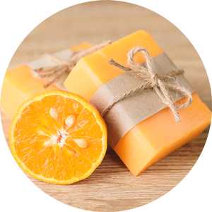 Přírodní mýdla s pomerančovým esenciálním olejem